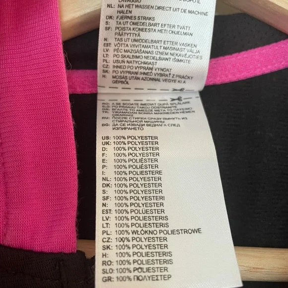 Adidas • Girl’s Black & Pink Hooded Zip Up - Picture 4 of 5
